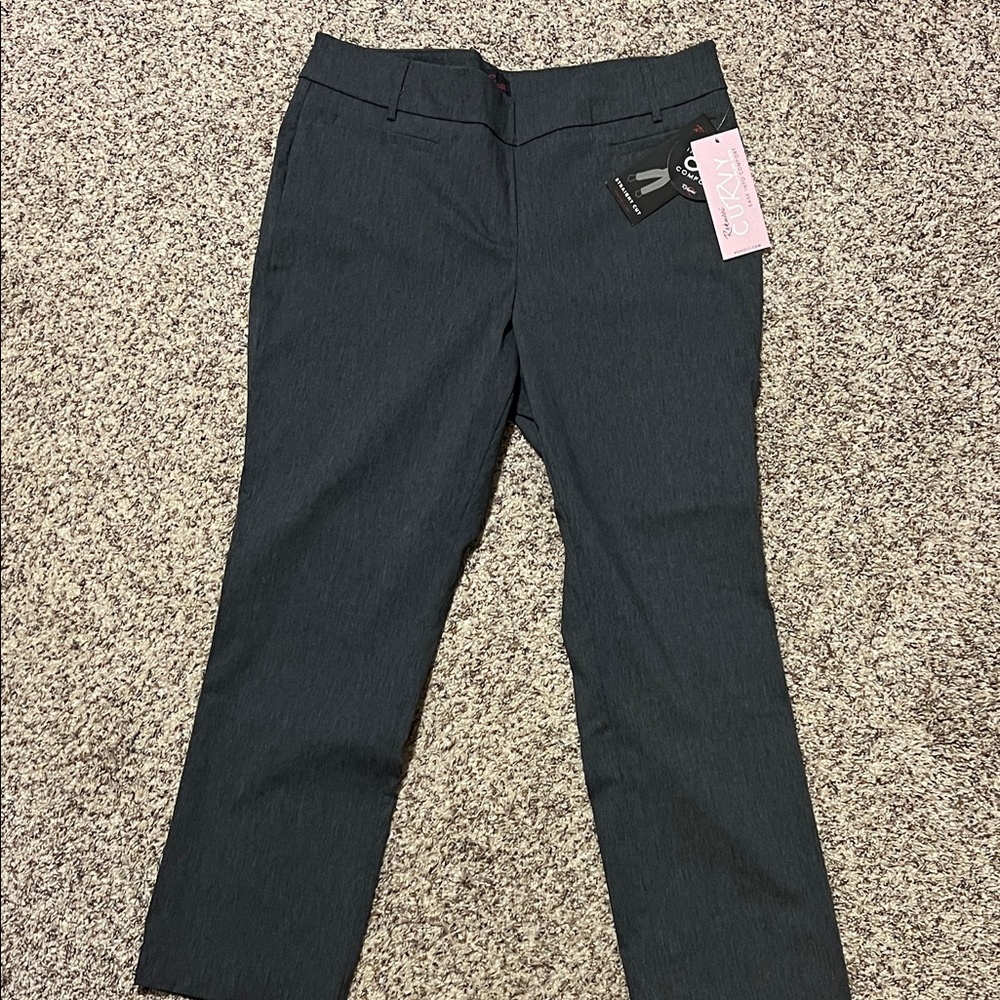 Cynthia Rowley Women's Slim Straight Ankle Pants - Charcoal